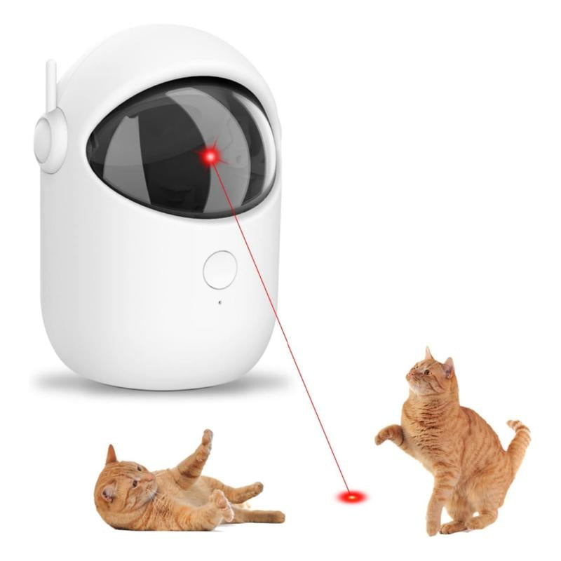 Automatic Laser Cat Toy USB Rechargeable Cat Toy for Indoor Dogs, Manual M-Button Mode, 3 Speed Modes, Small Size, Indoor Use, USB Powered