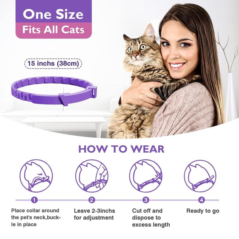 3 Pack Calming Collar for Cats and Dog Pheromone Collar Efficient Relieve Reduce Anxiety Stress Pheromones Calm Relaxing Comfortable Breakaway Collars Adjustable for Small, Medium Large Dog Cat