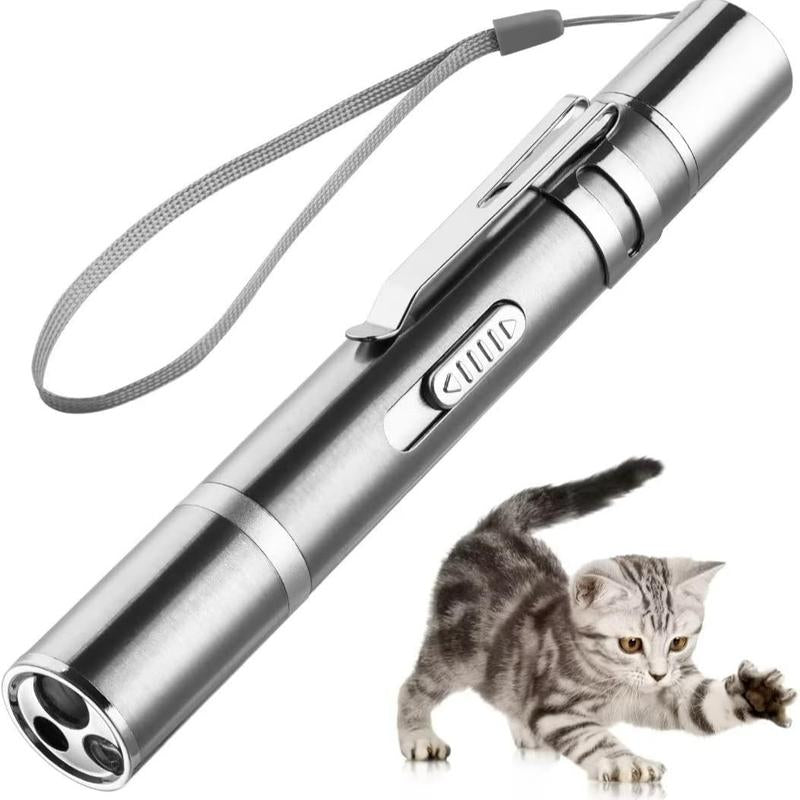 Automatic Laser Cat Toy USB Rechargeable Cat Toy for Indoor Dogs, Manual M-Button Mode, 3 Speed Modes, Small Size, Indoor Use, USB Powered