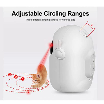 Automatic Laser Cat Toy USB Rechargeable Cat Toy for Indoor Dogs, Manual M-Button Mode, 3 Speed Modes, Small Size, Indoor Use, USB Powered