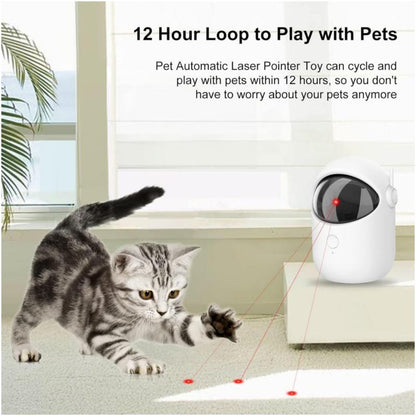 Automatic Laser Cat Toy USB Rechargeable Cat Toy for Indoor Dogs, Manual M-Button Mode, 3 Speed Modes, Small Size, Indoor Use, USB Powered